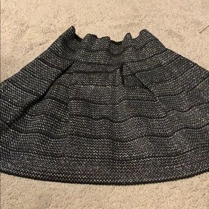 H&M grey/silver skirt with stretch waist.
